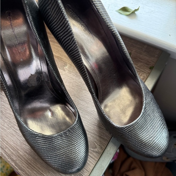 Calvin Klein Gray Platform Heels - Picture 6 of 6